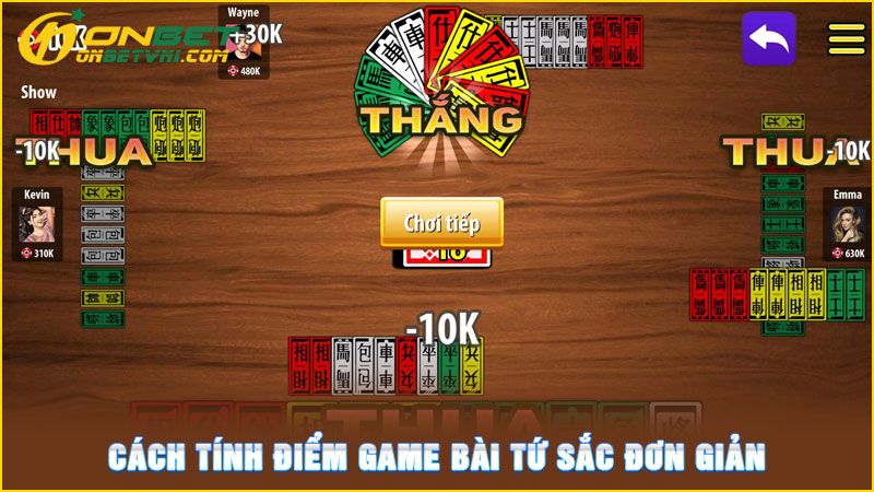 Cách tính điểm game bài Tứ Sắc đơn giản