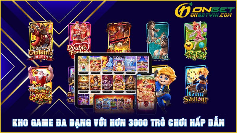 Kho game đa dạng với hơn 3000 trò chơi hấp dẫn